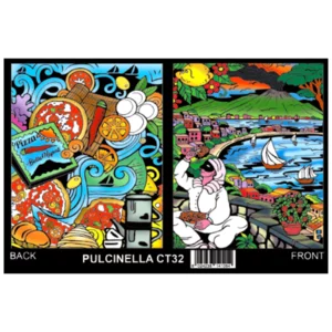 Cartellina da colorare in velluto e cartoncino pennarelli inclusi: Pulcinella