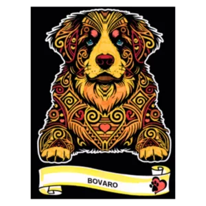 Quadro small con disegno in velluto da colorare: Bovaro, 21x29,7cm