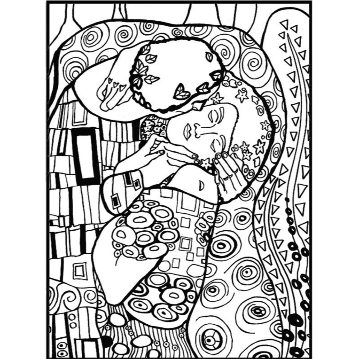 Quadro da colorare in velluto pennarelli compresi: Klimt kiss