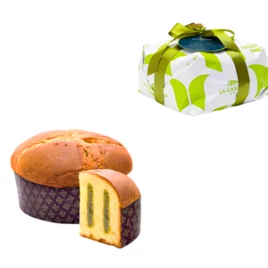 Panettone artigianale farcito con crema al pistacchio di Bronte, 1000g