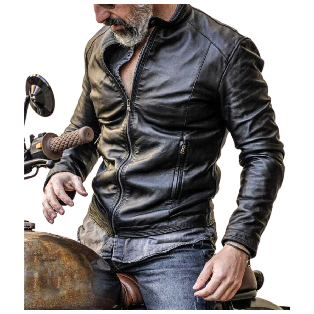 Barone Firenze Giacca Pelle Uomo Offerta Barone Firenze Giubbotto