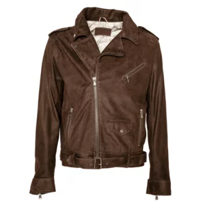 Clou homme en cuir huilé, couleur marron foncé