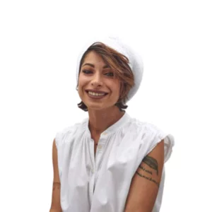 Casby, béret en coton blanc