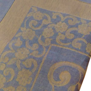Rustikale Tischdecke Ramage aus Leinen mit Hohlsaum, 150x50 cm
