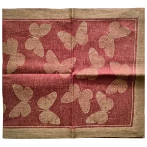 Rustikaler Butterfly Tischläufer aus Leinen mit Hohlsaum, 220x50cm