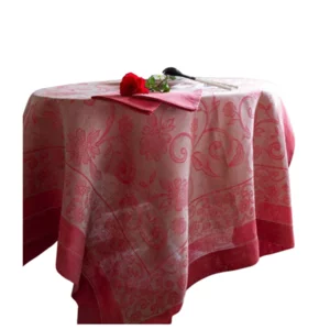 Tovaglia Ramage rustica in lino con orlo a giorno, 280x170cm