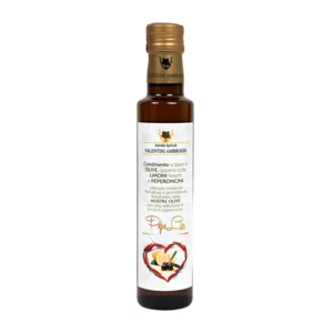 Condiment à base d'huile d'olive extra vierge aromatisée au piment et citron, 250ml