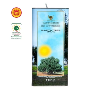 Huile d'olive extra vierge Sant'Ambrogio en bidon de 5 litres, millésime 2025/2026