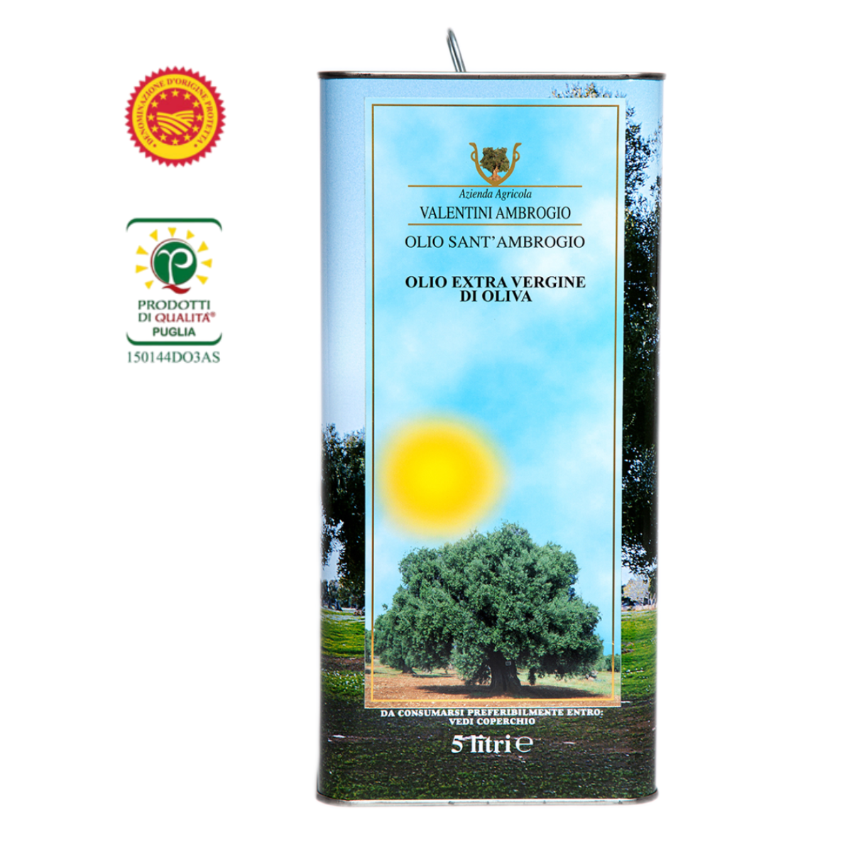 Extra natives Olivenöl Sant'Ambrogio della Puglia Jahrgang 2024/2025, 5L Dose