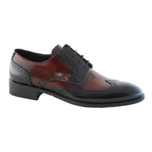 Scarpe derby uomo in pelle bicolore stile inglese