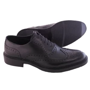 Scarpe derby uomo stile inglese in pelle nera