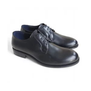 Scarpe derby uomo lisce nere lucide