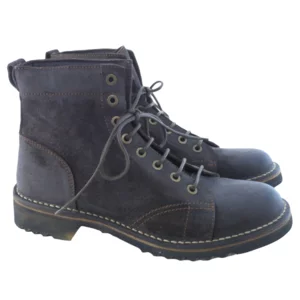 Anfibi scarpe uomo in pelle marrone antipioggia
