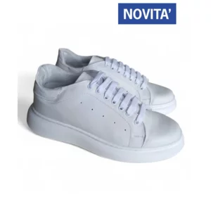 Baskets montantes pour homme, tige en cuir et semelle haute en caoutchouc cousue