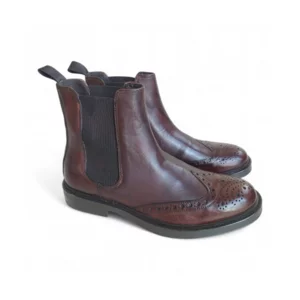 BEATLES-Stiefeletten für Herren mit handgetauchtem elastischem Leder und Gummisohle