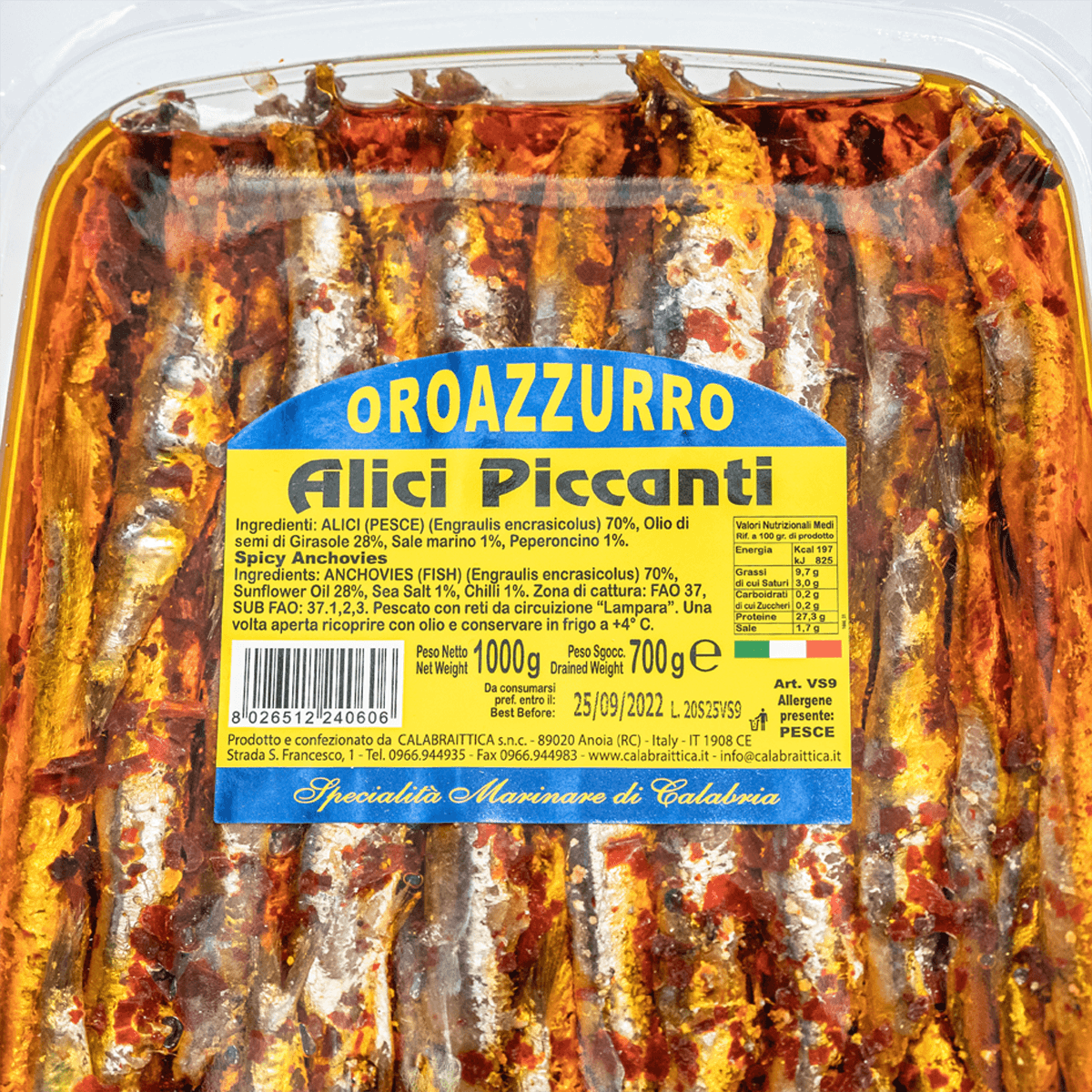 Alici piccanti, 1kg: acquista online Alici piccanti, 1kg in offerta