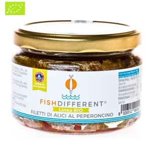 Rustikales Sardellenfilet mit Chili in Bio-EVO-Öl, 250g