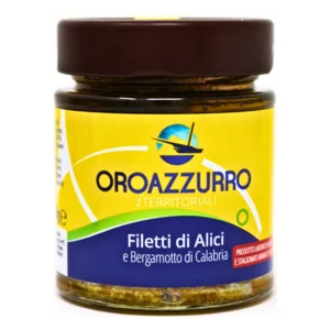 Filetti di alici e bergamotto di Calabria, 140g