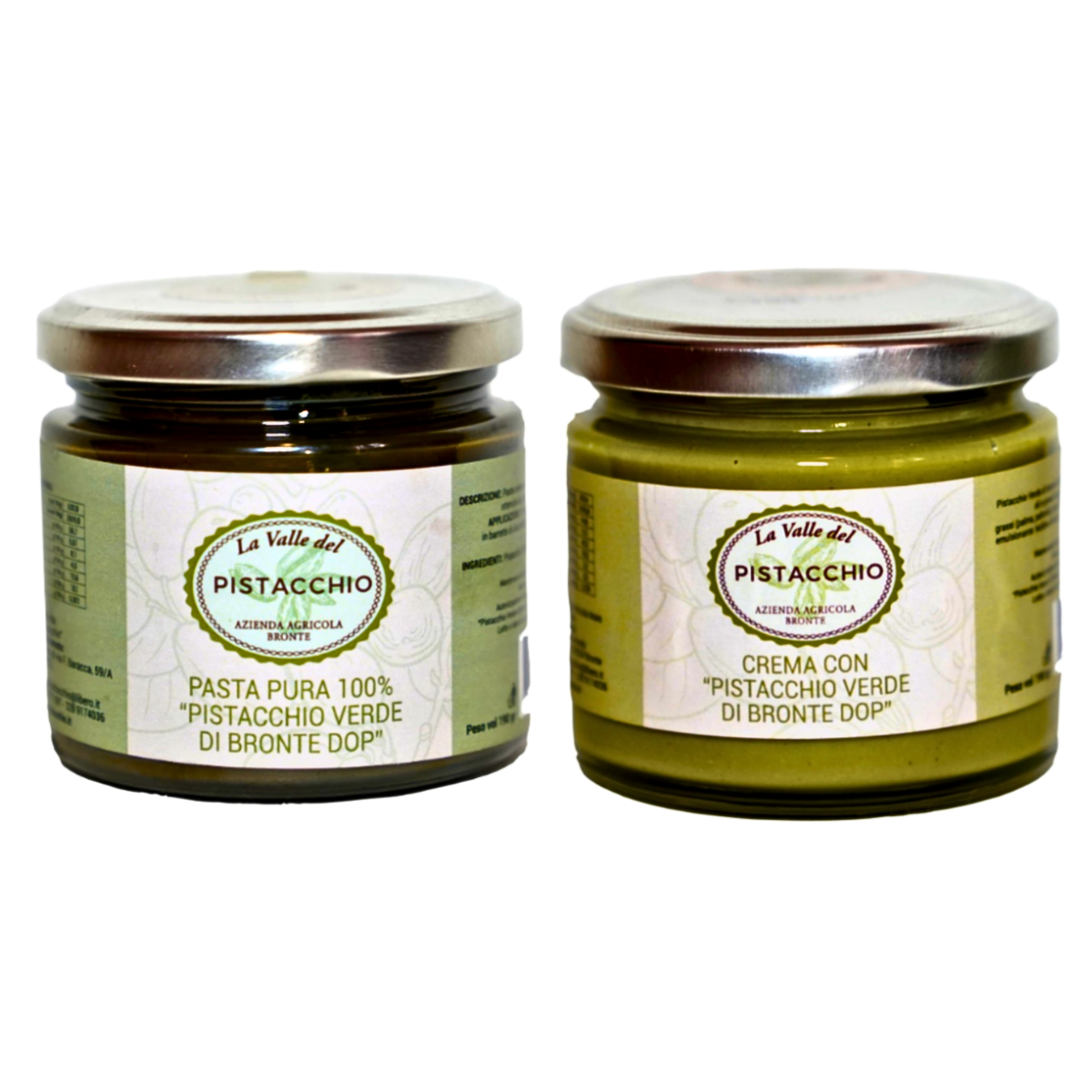 Bis dolcezza: crema al pistacchio e pasta pura, 2x190g