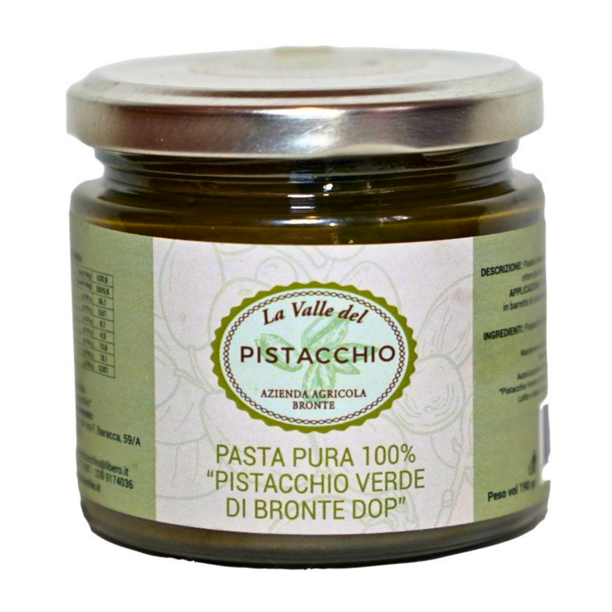 Pasta pura di pistacchio verde di Bronte DOP, 190g