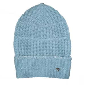 Cappello lungo in lana a coste 
