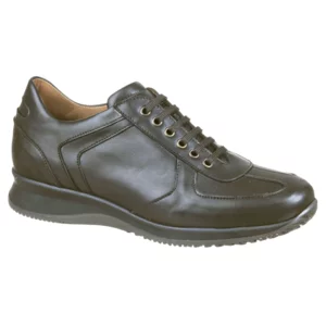Elegante Sportschuhe aus Nappa-Kalbsleder mit Gummisohle, dunkelbraun