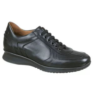 Elegante Sportschuhe aus Nappa-Kalbsleder mit Gummisohle, schwarz