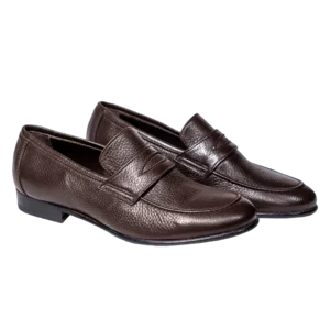 Bequemer Loafer aus braunem Hirschleder
