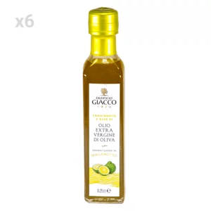 Coffret : condiment à base d'huile d'olive extra vierge, Oleificio Giacco, parfumé à la bergamote, 6x250ml