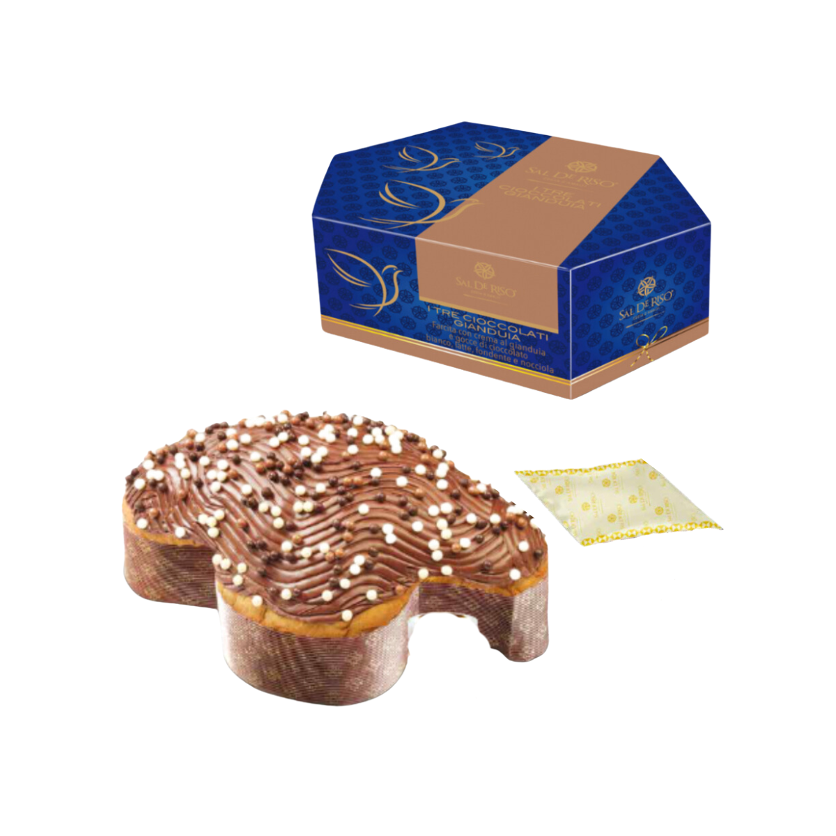 Colomba ai tre cioccolati di Sal De Riso, 1Kg  