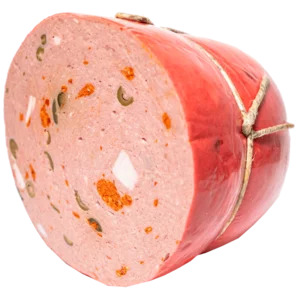 Mortadella di Calabria con ’nduja e olive verdi, 1kg