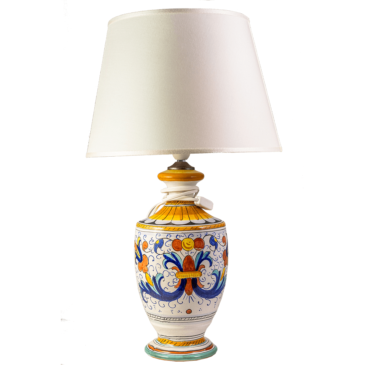 Lampada in ceramica con decoro Ricco Deruta, h60cm