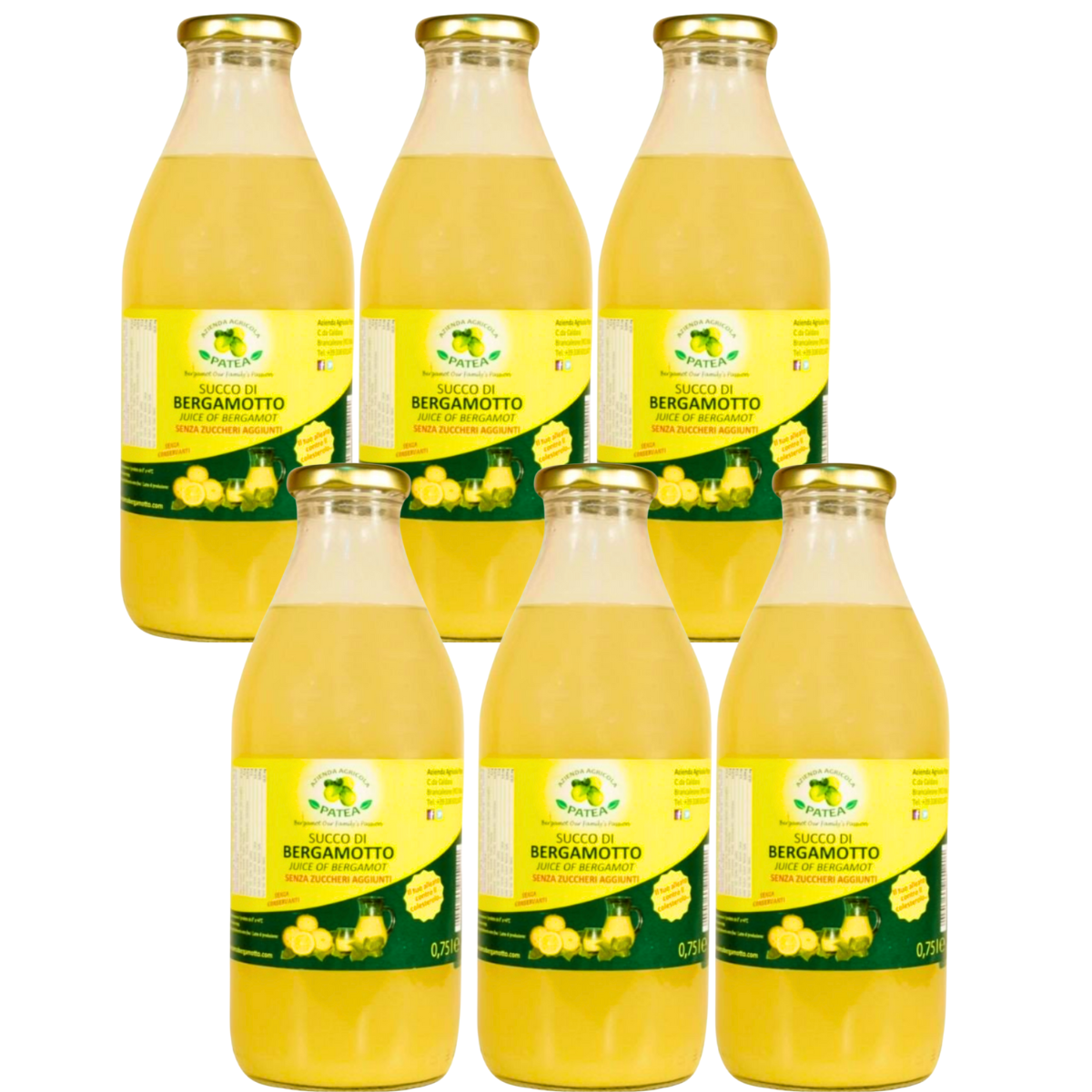 Bergamottesaft ohne Zucker, 6x750ml