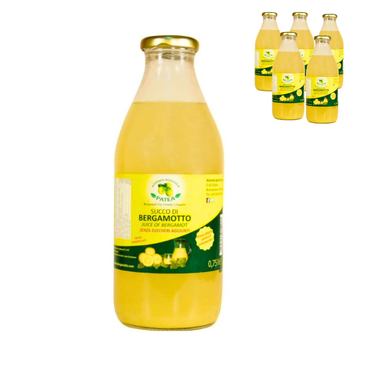Bergamottesaft ohne Zucker, 6x750ml