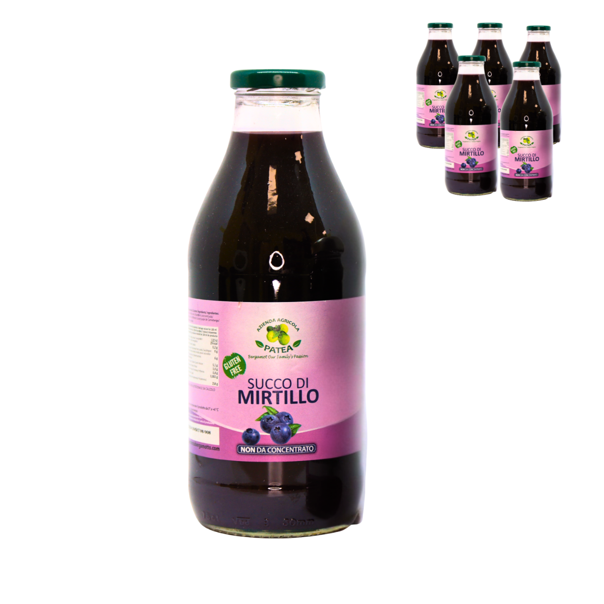 Succo di mirtillo puro 100%, 6x750ml