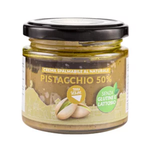 Crema naturale di pistacchio 50%, senza glutine e senza lattosio, 190g