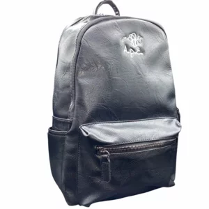 Rucksack aus Kunstleder, schwarz und braun