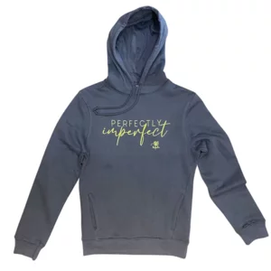 Felpa con cappuccio colore blu, Perfectly Imperfect