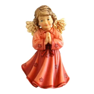 Ange priant en bois, rouge, 8cm