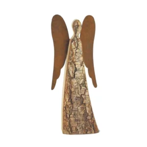 Ange en bois d'écorce, 30cm