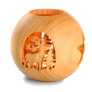 Lanterna con motivo in legno, 10cm