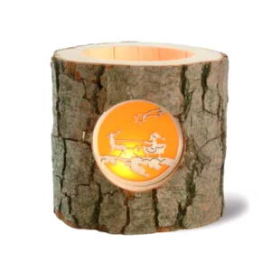 Lanterna a tronco in legno, 12cm
