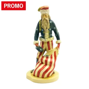 Babbo Natale scultura di legno, Civil War, 20cm