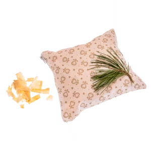Cuscino con fiocchi di cirmolo di Pino Cembro, 20x20cm