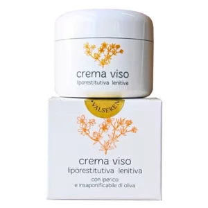 Crema viso idatante liporestitutiva e lenitiva con iperico, 50ml