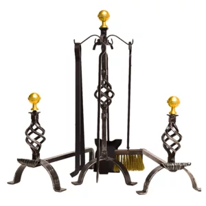 Kompletter kleiner Spinnrockenkamin