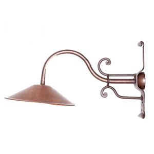 Lanterna in ferro battuto con anello passante artigianale, h33cm