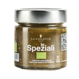 Le Speziali, composta di pomodori verdi e zafferano maxi, 230g