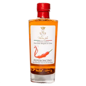 Olio EVO Marchesi Gallo aromatizzato al Peperoncino in bottiglia, 200ml