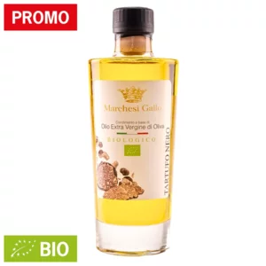 Condimento a base di olio extravergine di oliva Bio aromatizzato al tartufo nero, 200ml